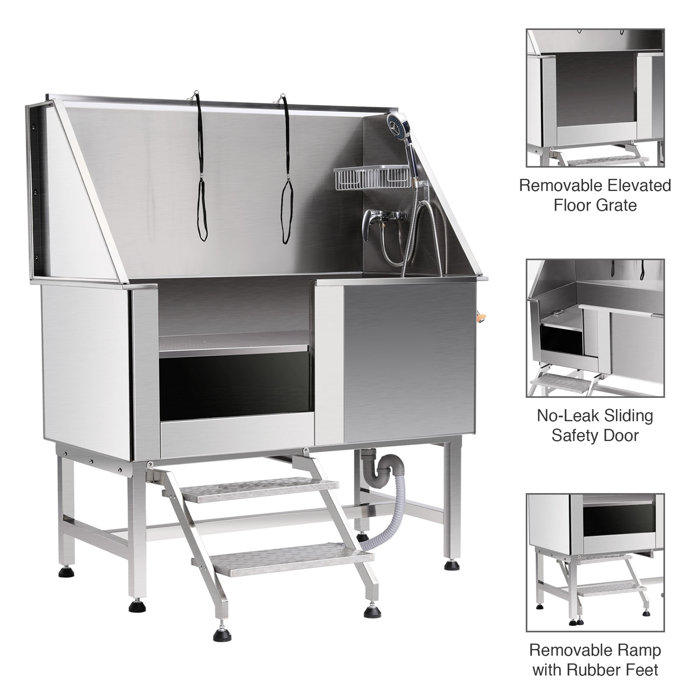 COZ Stainless Steel Dog Grooming Bath Tub & Reviews Wayfair